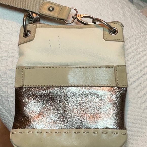 The Sak Cream/Metallic Crossbody Leather Bag - Picture 2 of 7